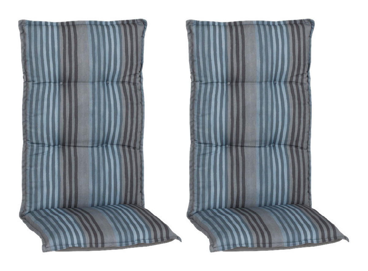 Beo Saumauflage für Hochlehner Tissa blaugrau Polyester-Mischgewebe B/L/S: ca. 46x118x8 cm 2er Set Tissa - blaugrau (46,00/118,00cm) - Beo