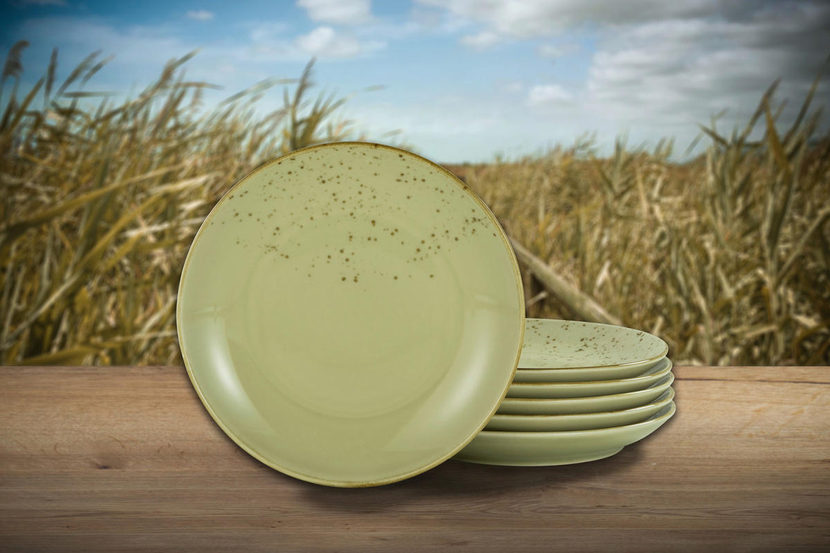 CreaTable Dessertteller NATURE COLLECTION sand Steinzeug D: ca. 21 cm NATURE COLLECTION - sand (21,00cm) - CreaTable