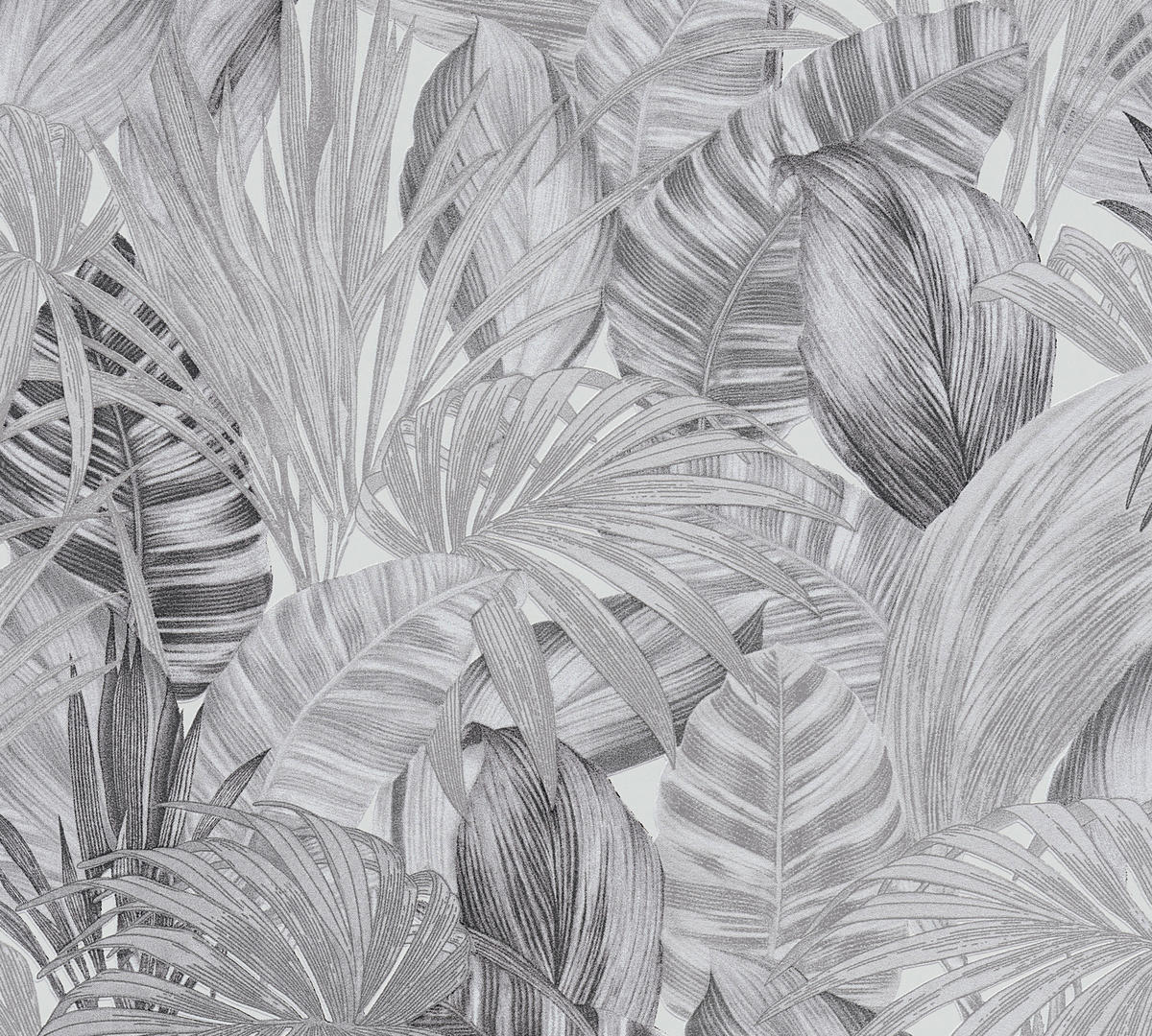 A.S.Creation Vliestapete Greenery Palmen grau B/L: ca. 53x1005 cm Greenery - grau (53,00/1005,00cm) - A.S.Creation