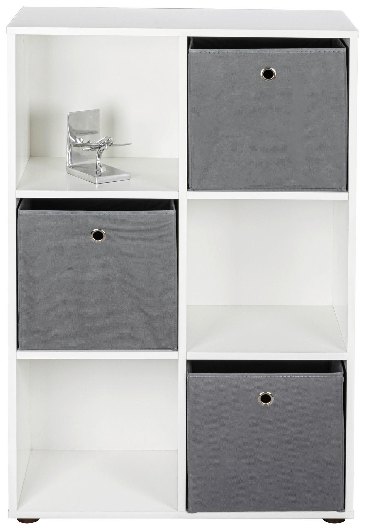 Bücherregal Nuoro weiß beschichtet Nachbildung B/H/L: ca. 33x110x70,2 cm Nuoro - weiß (70,20/33,00/110,00cm) - Inter Link