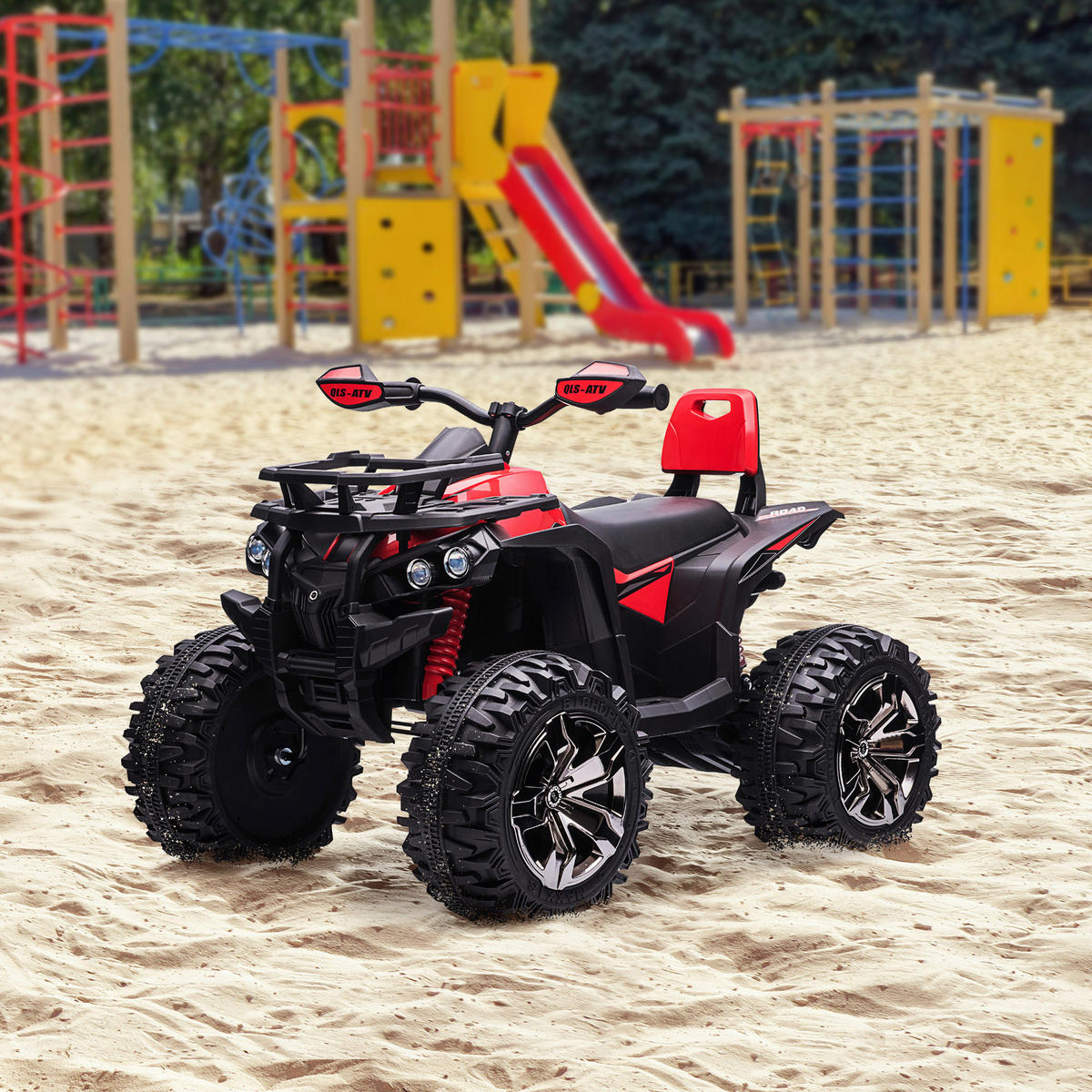 HOMCOM Kinderauto rot B/H/L: ca. 65x100x73 cm Kinder-Elektrofahrzeug - rot (73,00/65,00/100,00cm) - HOMCOM