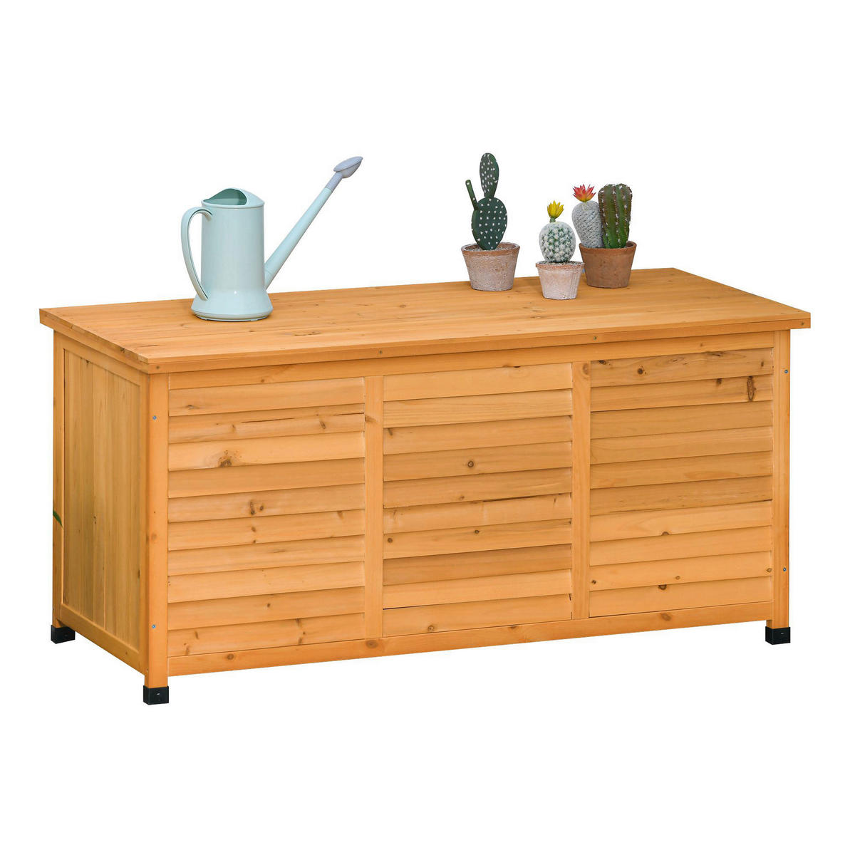 Outsunny Gartenschrank natur Holz B/H/L: ca. 56x60x127 cm Gartenschrank - natur (127,00/56,00/60,00cm) - Outsunny