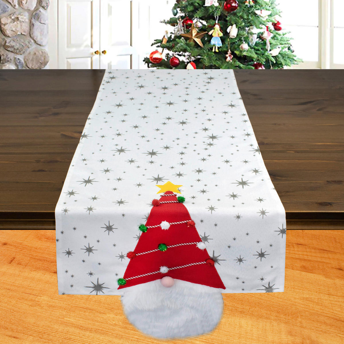 Tischläufer Tischläufer_Tannbaumwichtel 40x140 - creme/rot (40,00/140,00cm)