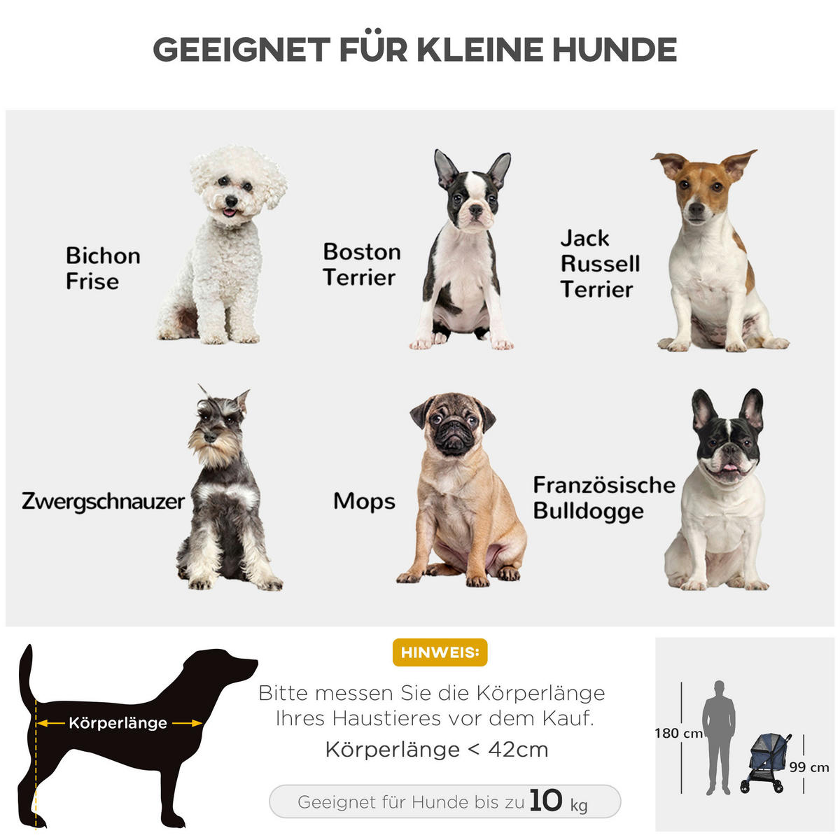 PawHut Hunde-Zubehör blau Polyester B/H/L: ca. 48x81x99 cm Hundetrolley - blau/marine (99,00/48,00/81,00cm) - PawHut