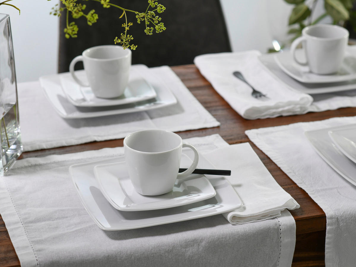 CreaTable Kaffeeservice Victoria weiß Porzellan 18 tlg. Victoria - weiß (0,00cm) - CreaTable