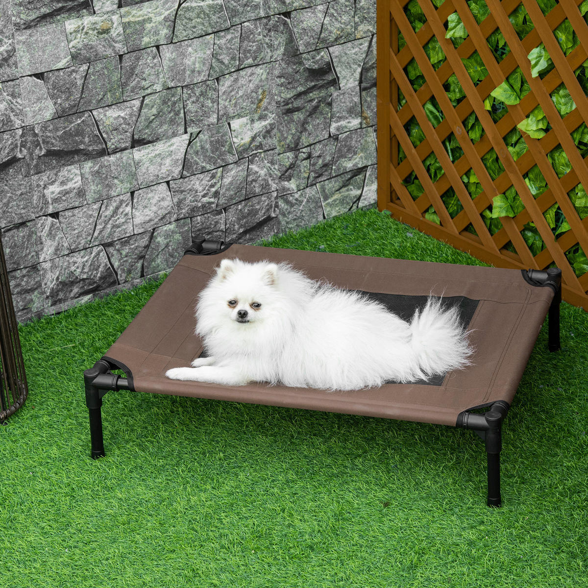 PawHut Hunde-Zubehör braun Polypropylen B/H/L: ca. 61x76x18 cm Hundebett - braun (18,00/61,00/76,00cm) - PawHut
