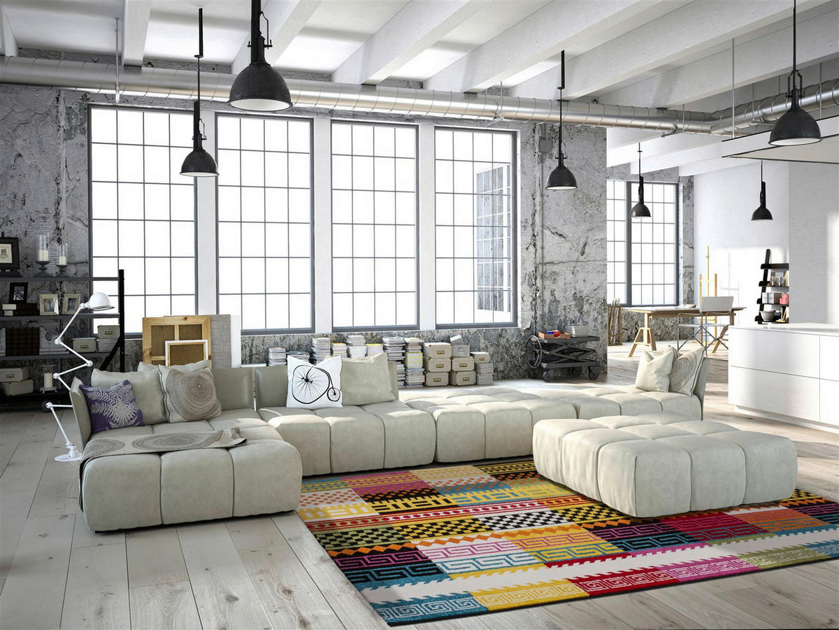 Kayoom Kurzflorteppich Guayama 285 mehrfarbig B/L: ca. 160x230 cm Guayama 285 - mehrfarbig (160,00/230,00cm) - Kayoom