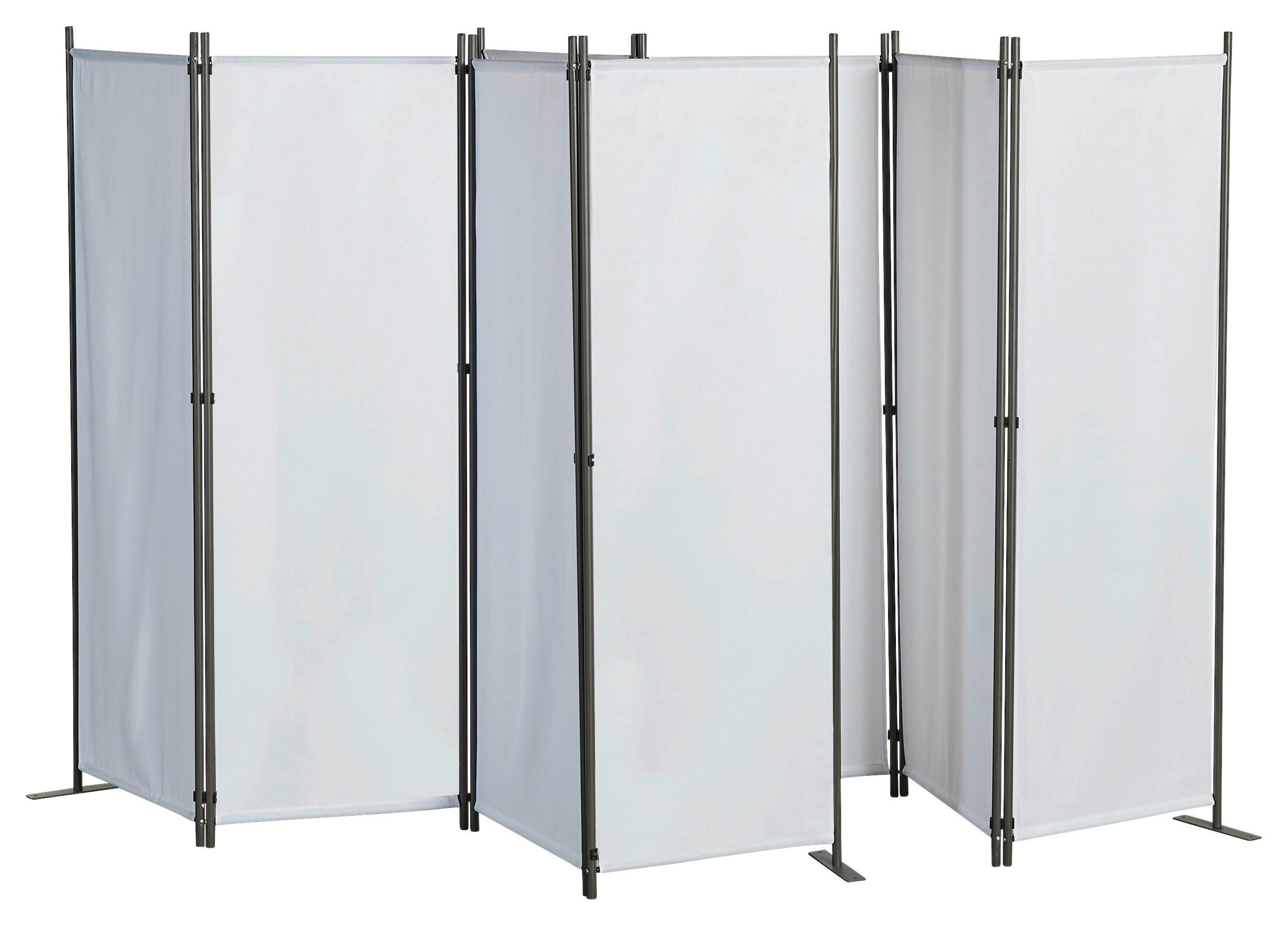 Grasekamp Paravent 4-teilig 2er Set weiß Polyester B/H: ca. 225x170 cm 4-teilig 2er Set - weiß (225,00/170,00cm) - Grasekamp