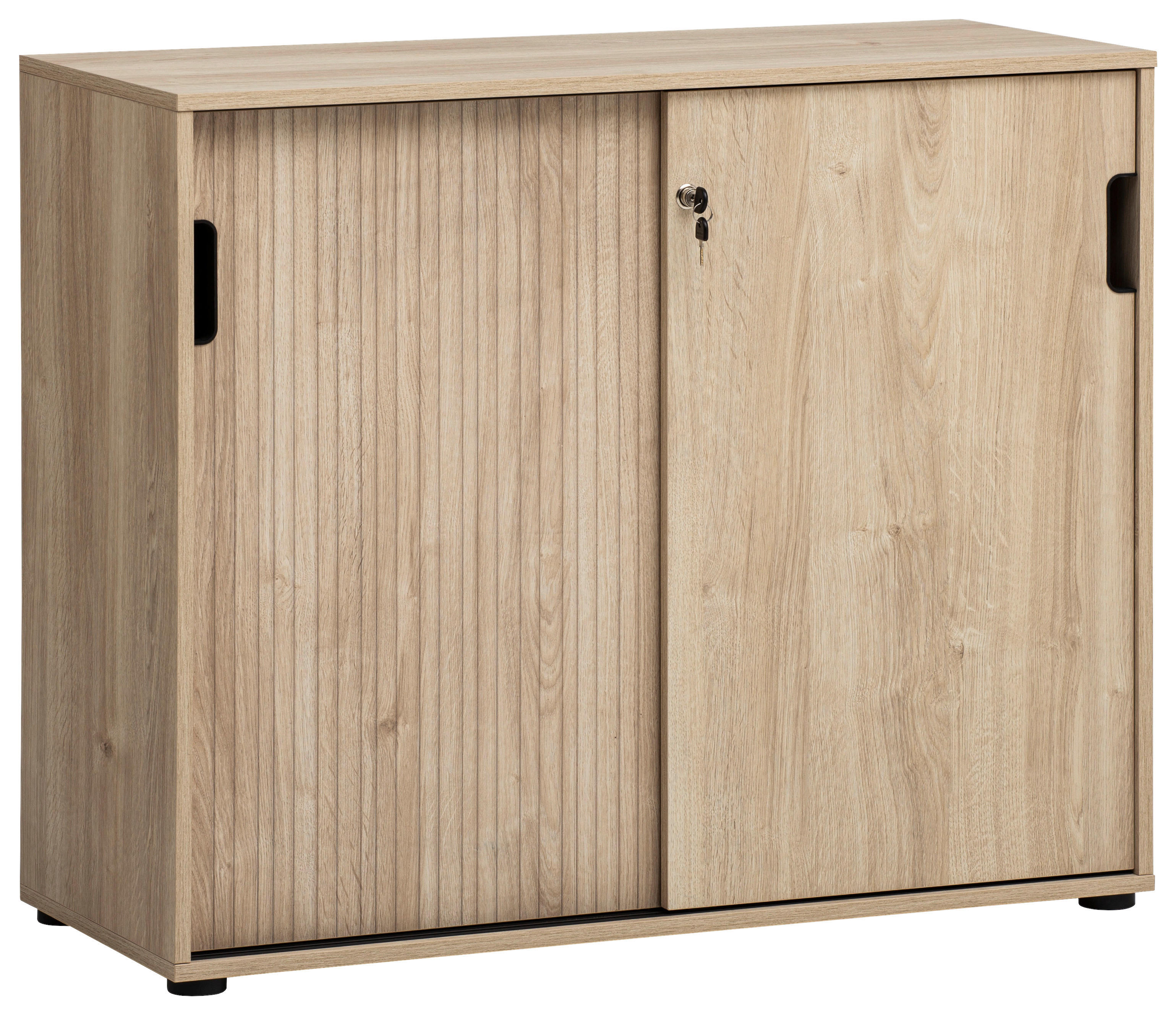 Aktenschrank Emmik weiß matt Eiche Eiche weiß Nachbildung B/H/T: ca. 100,1x83,6x41 cm Emmik - Eiche/weiß (100,10/83,60/41,00cm) - Möbelpartner