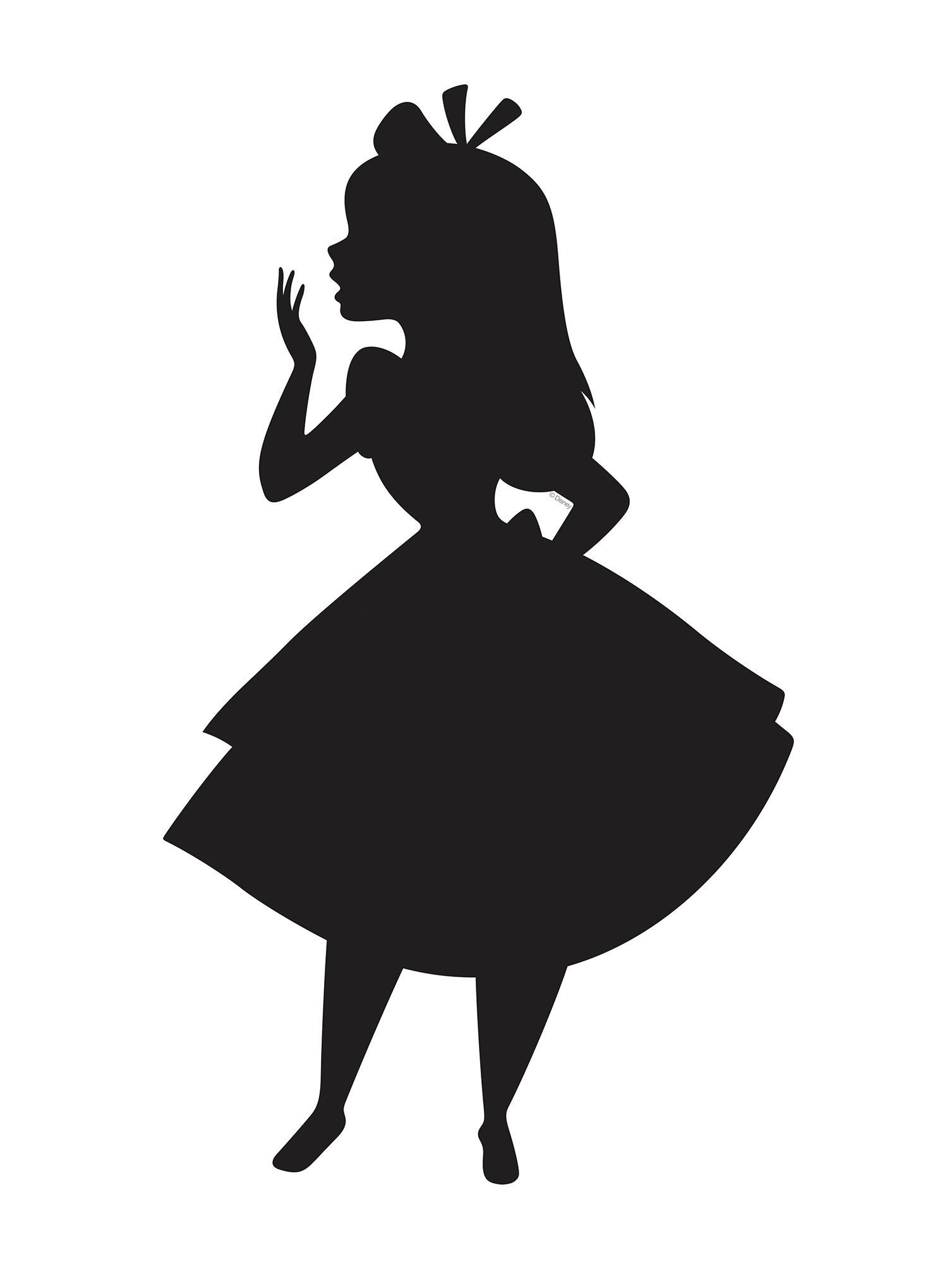 Komar Poster Alice Silhouette Disney B/L: ca. 30x40 cm günstig online kaufen