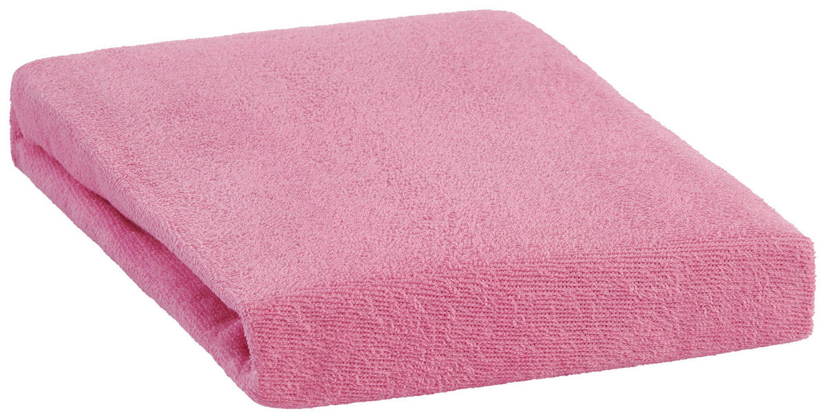 Frottee Spannbetttuch Baby-Spannbetttuch-Frottee 70x140cm - rosa (70,00/140,00cm)