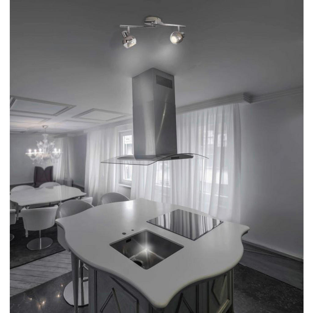Thumbnail - Näve Leuchten LED-Wand- Deckenleuchten NV1117542 Chrom Glas Metall B/H/T: ca. 41x8x14 cm 2 Brennstellen