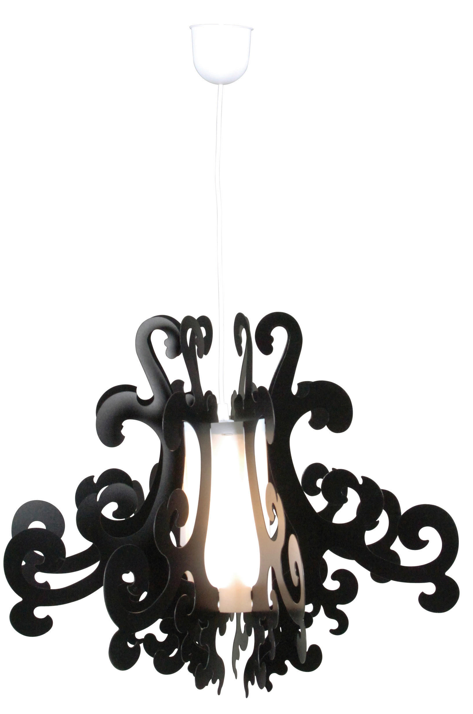 Näve Leuchten Pendelleuchte schwarz Kunststoff B/H/T/D: ca. 55x45x55x55 cm E27 1 Brennstellen GRETTA - schwarz (55,00/45,00/55,00cm) - Näve Leuchten