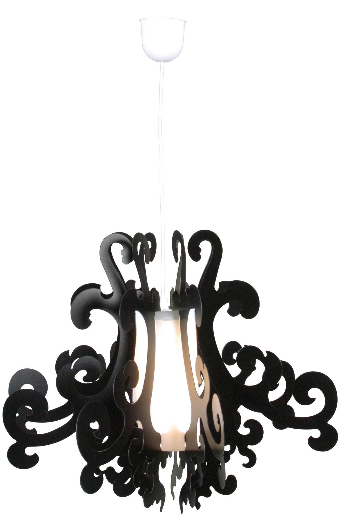 Näve Leuchten Pendelleuchte schwarz Kunststoff B/H/T/D: ca. 55x45x55x55 cm E27 1 Brennstellen GRETTA - schwarz (55,00/45,00/55,00cm) - Näve Leuchten