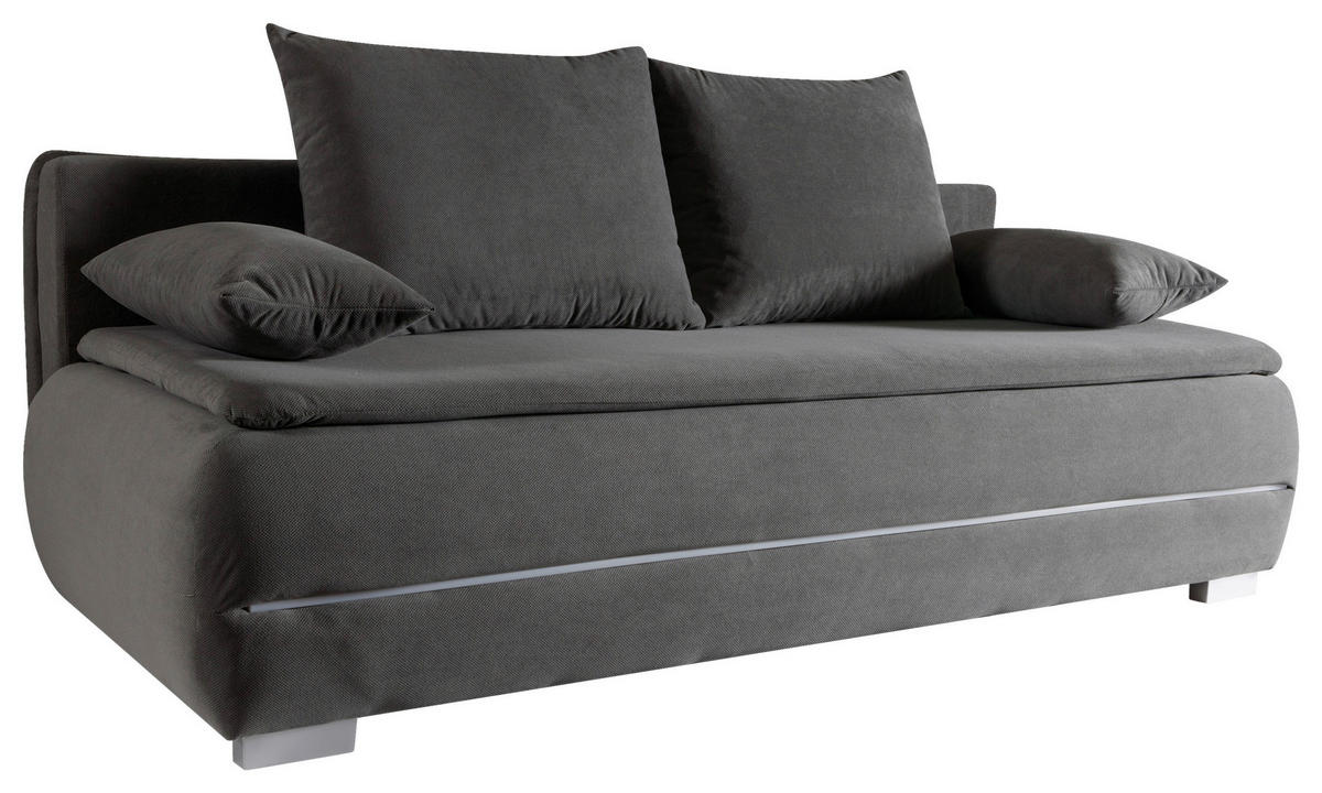Schlafsofa Tekla grau B/H/T: ca. 212x97x98 cm Tekla - silber/grau (212,00/97,00/98,00cm)