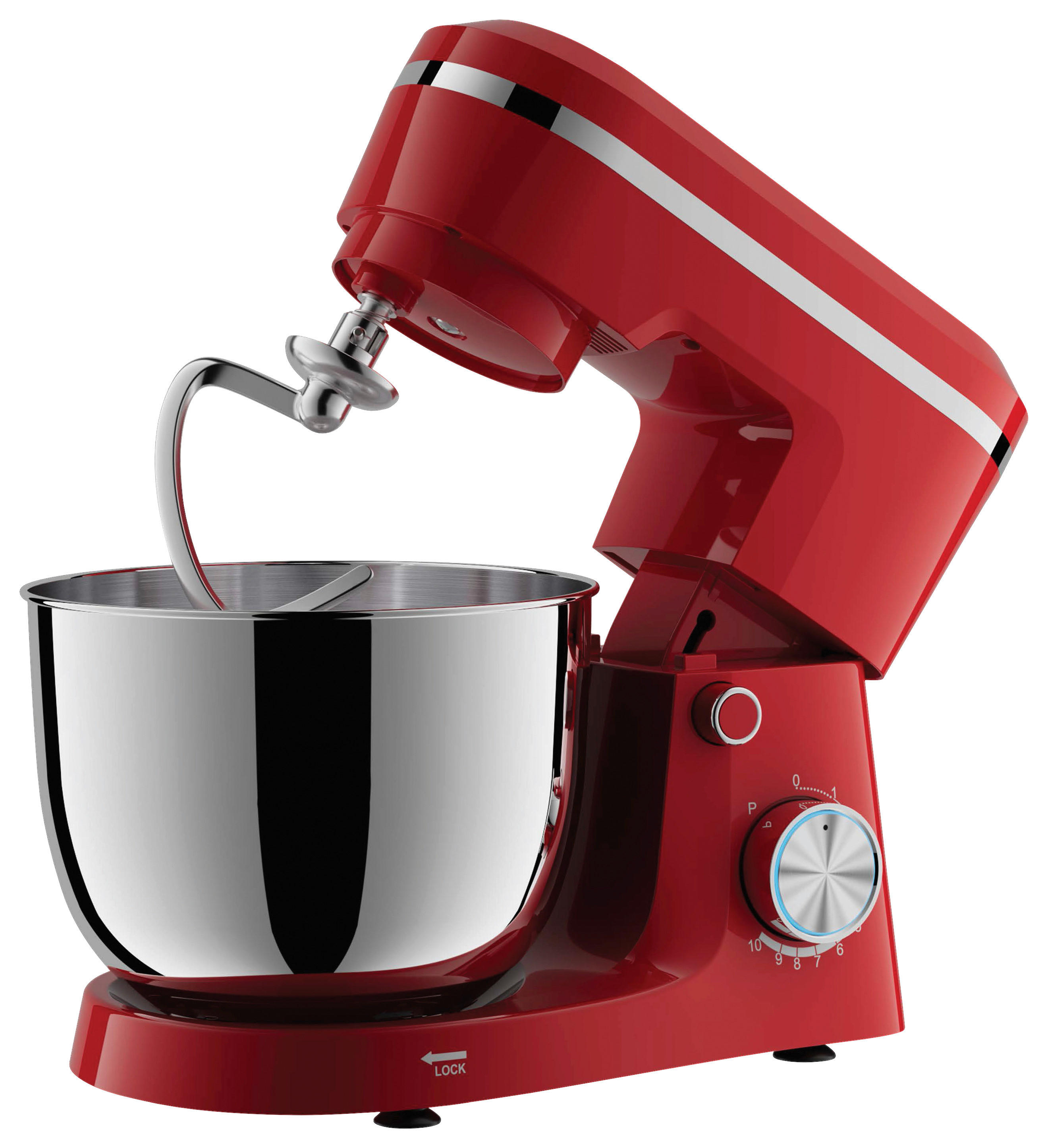 POCOline Knetmaschine rot Metall Kunststoff B/H/L: ca. 22,55x31,45x36,1 cm ca. 4,5 l Knetmaschine 4,5l Knetrax - rot (36,10/22,55/31,45cm) - POCOline