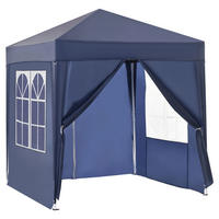 Outsunny Faltpavillon blau Stoff B/H/L: ca. 200x240x200 cm Faltpavillon - blau (200,00/200,00/240,00cm) - Outsunny