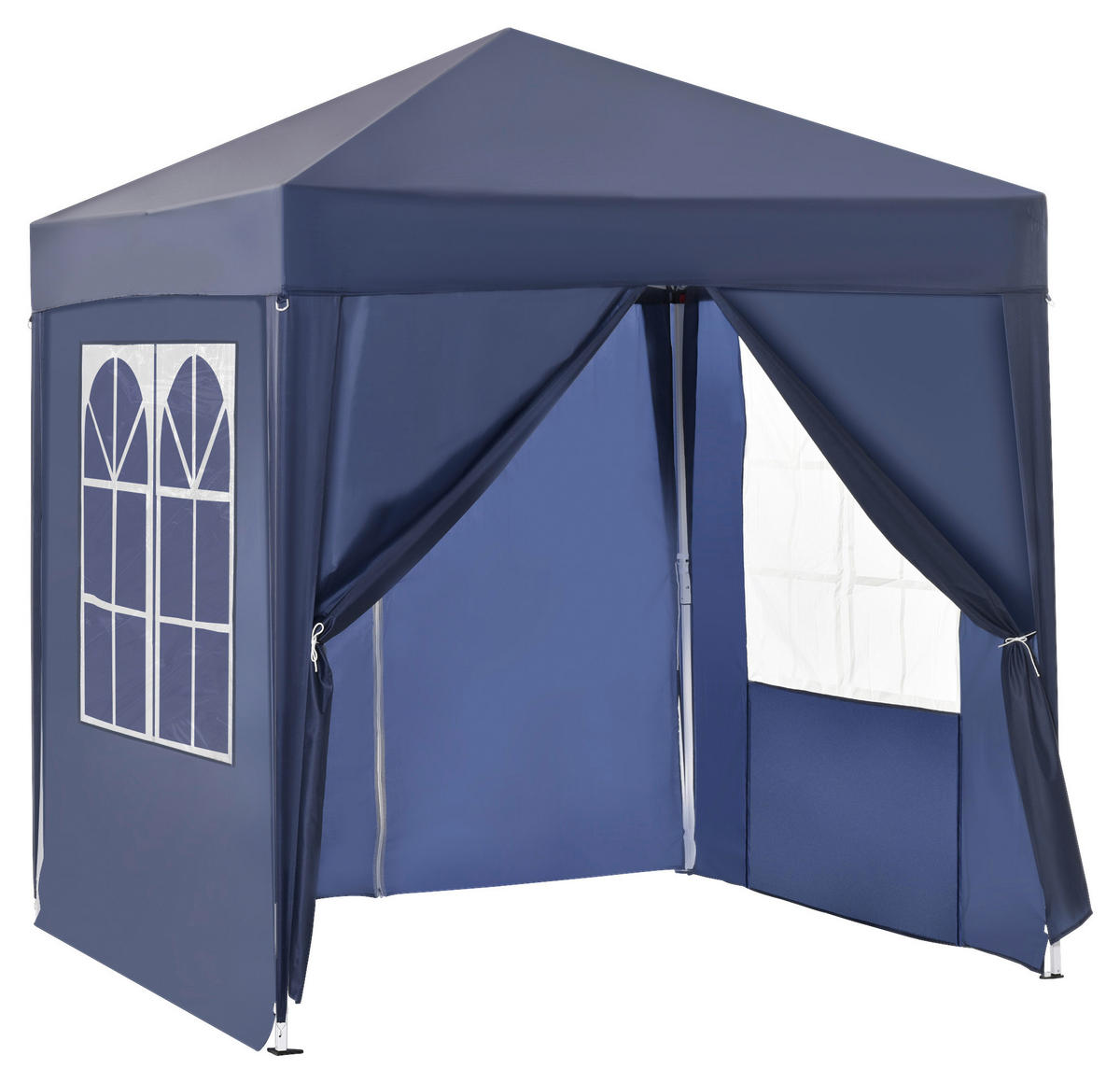 Outsunny Faltpavillon blau Stoff B/H/L: ca. 200x240x200 cm Faltpavillon - blau (200,00/200,00/240,00cm) - Outsunny