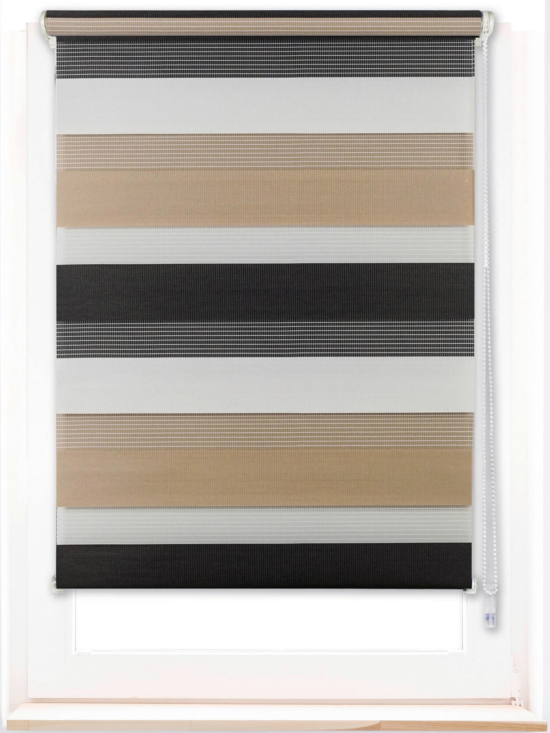 Doppelrollo Just-Triple Cappuccino B/L: ca. 100x160 cm Just-Triple - mokka/Cappuccino (100,00/160,00cm)