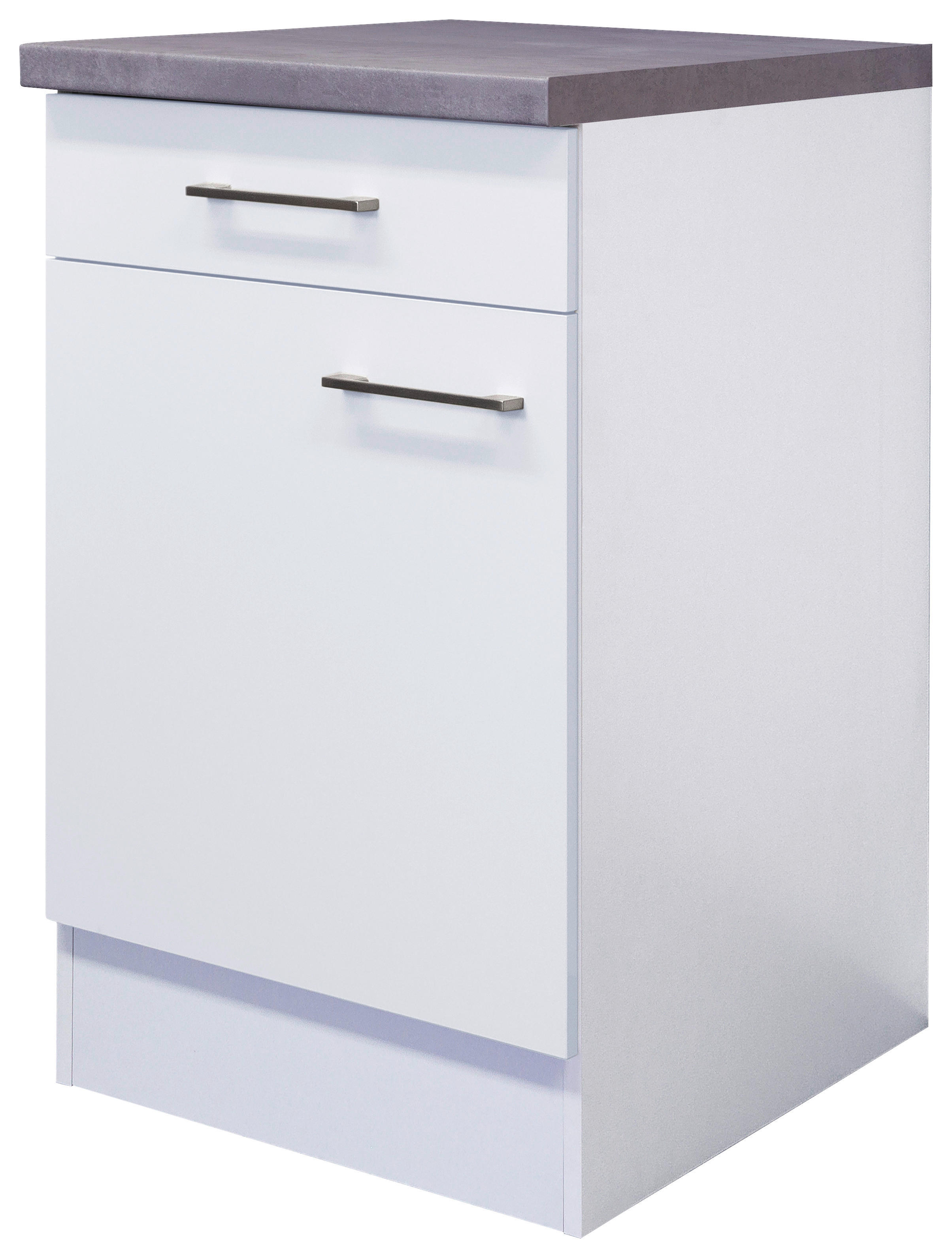 Unterschrank Vita weiß matt B/H/T: ca. 50x86x60 cm Vita - Beton/weiß (50,00/86,00/60,00cm) - Flex-Well