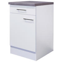 Unterschrank Vita weiß matt B/H/T: ca. 50x86x60 cm Vita - Beton/weiß (50,00/86,00/60,00cm) - Flex-Well