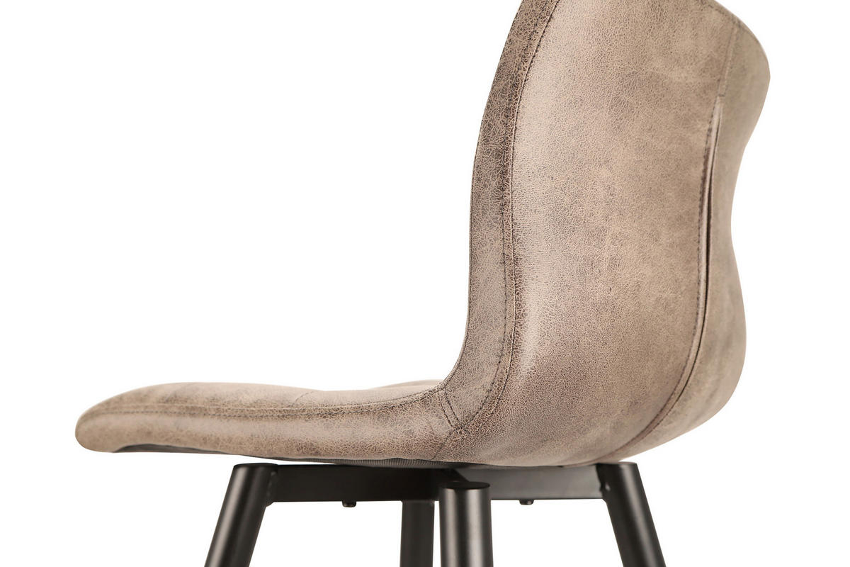 Barhocker SIMONE  2er-Set braun Vintage schwarz Stoff Metall B/H/T: ca. 42x103x51 cm SIMONE  2er-Set - braun/schwarz (42,00/103,00/51,00cm) - byLIVING