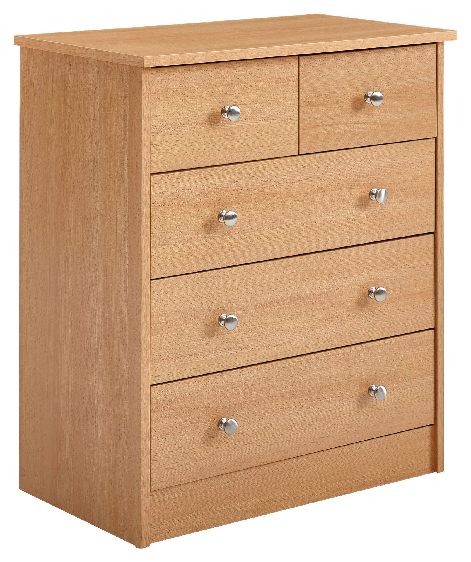 Kommode buche Alu Optik B/H/T: ca. 60x70x35 cm Kommode - buche/Alu (60,00/70,00/35,00cm) - Wohnling