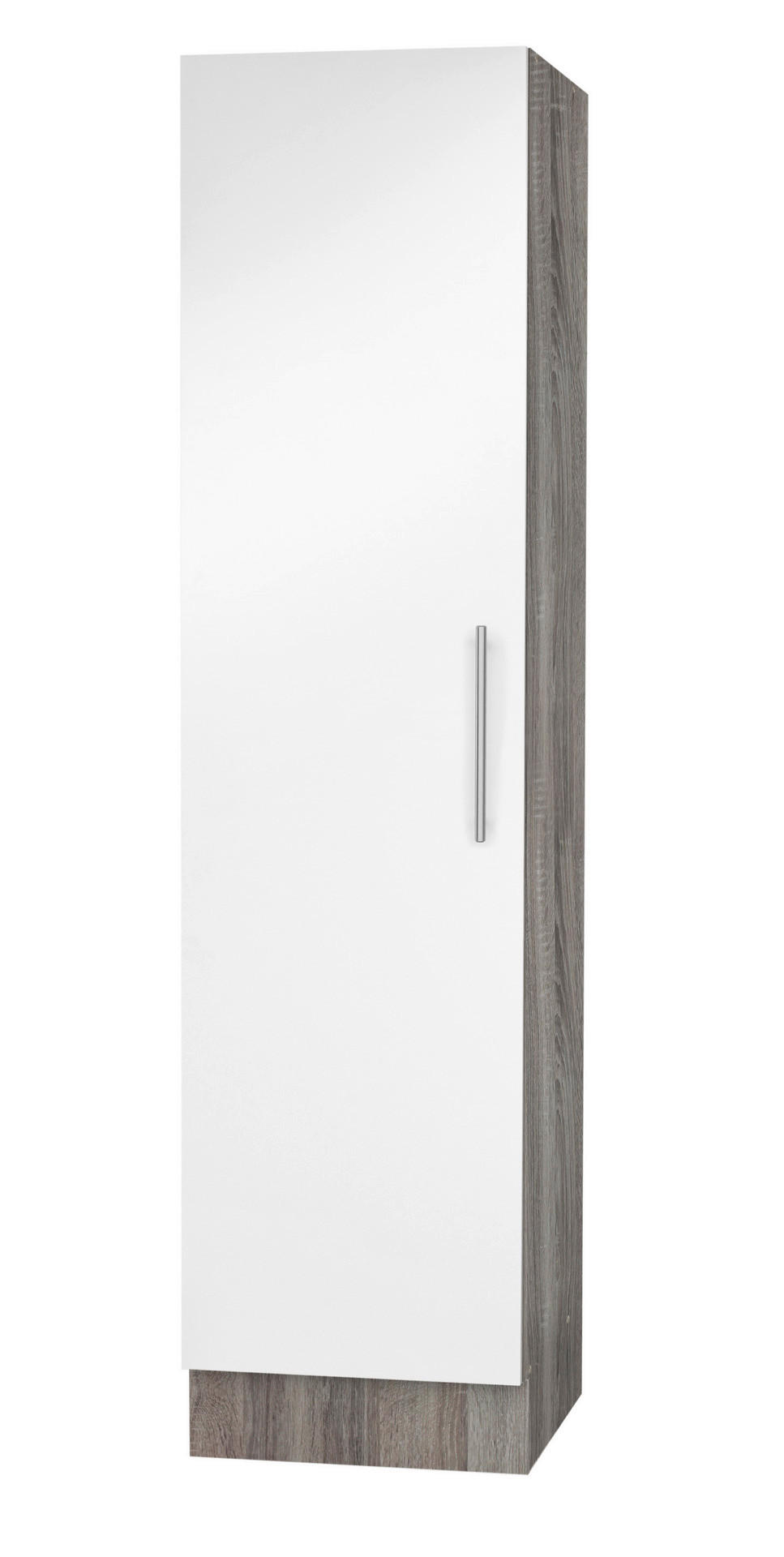 Seitenschrank weiß Hochglanz B/H/T: ca. 50x212x57 cm Judith_Seitenschrank_50cm - weiß/silber (50,00/212,00/57,00cm)