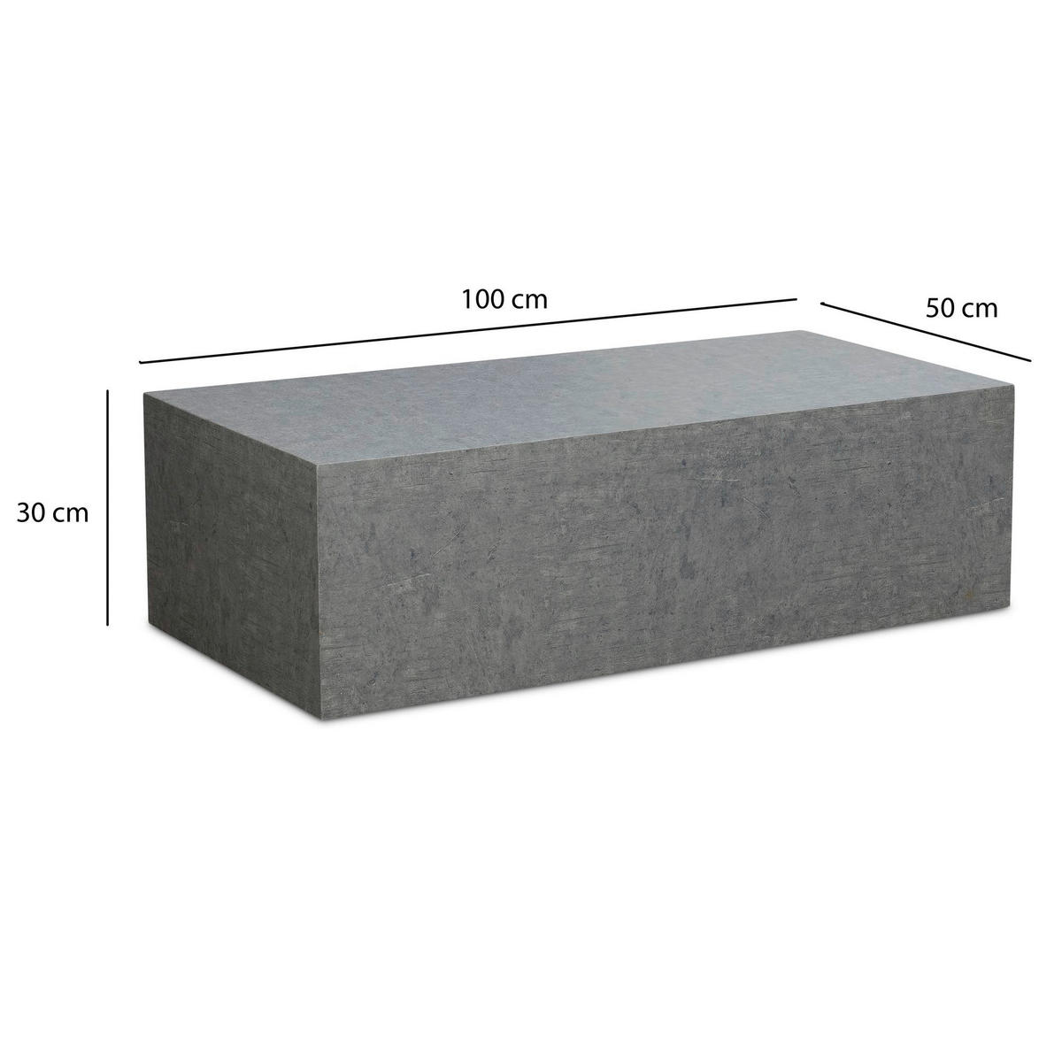 Couchtisch schwarz Marmor Optik B/H/T: ca. 100x30x50 cm Couchtisch - schwarz (100,00/30,00/50,00cm) - Wohnling