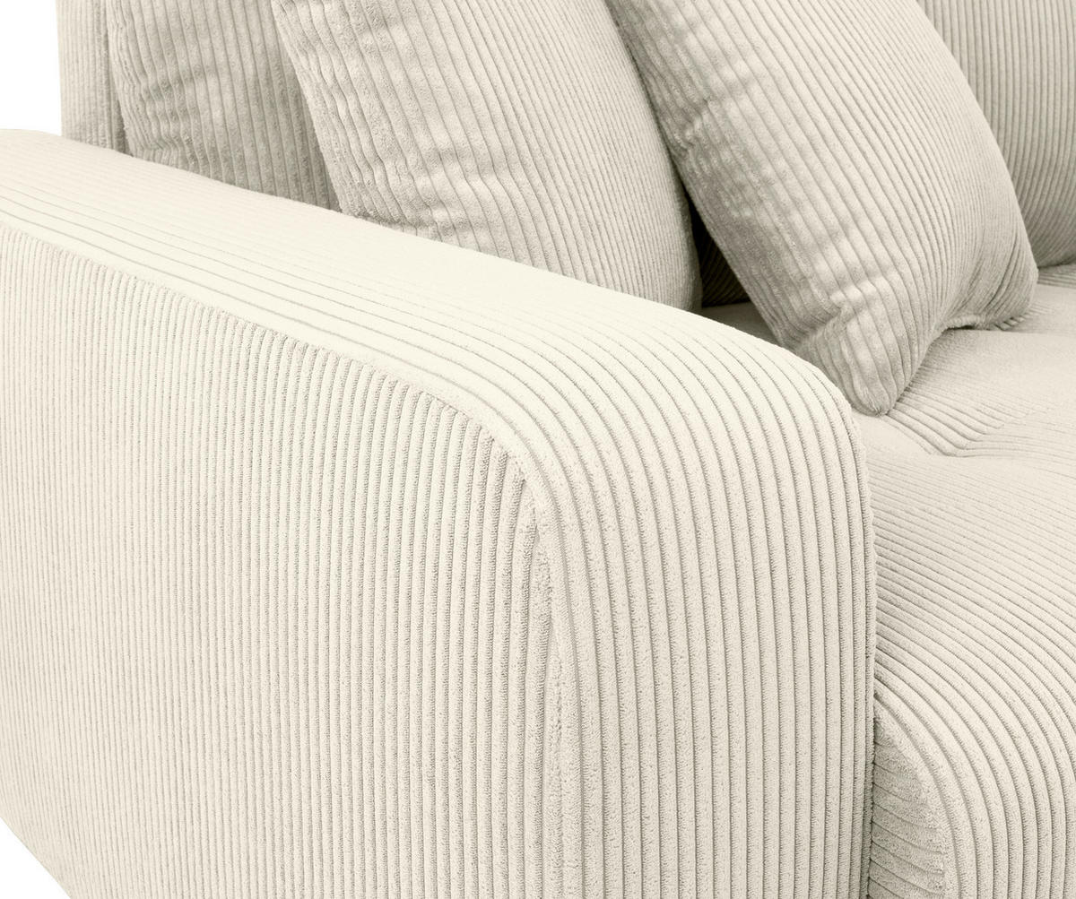 Big Sofa Alpha New beige Microfaser B/H/T: ca. 244x85x112 cm Alpha New - beige/buche (244,00/85,00/112,00cm)
