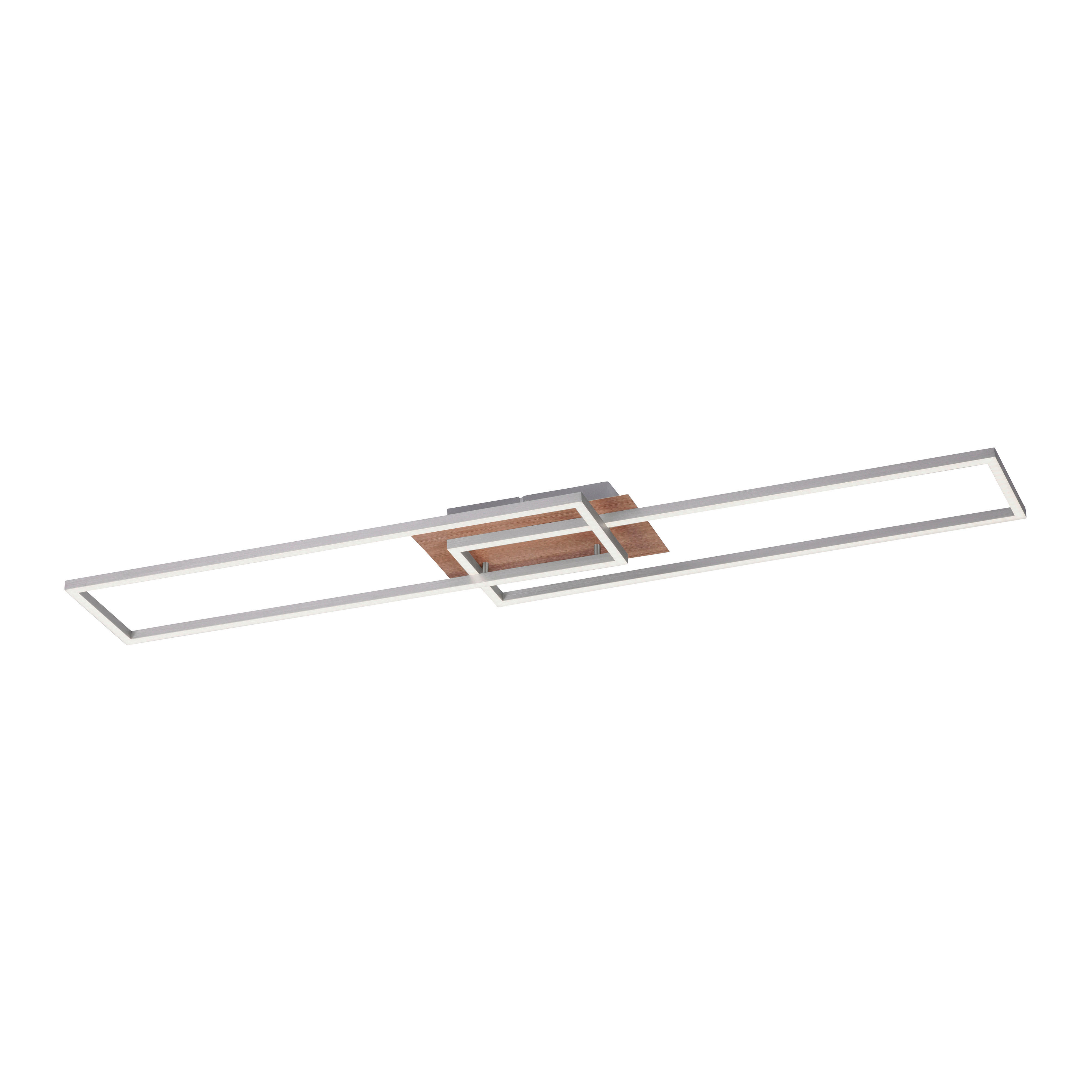 Just Light LED-Deckenleuchte IVEN 14019-78 stahlfarbig Metall B/H/T: ca. 25x7x110 cm 2 Brennstellen IVEN - stahlfarbig (25,00/7,00/110,00cm) - Just Light