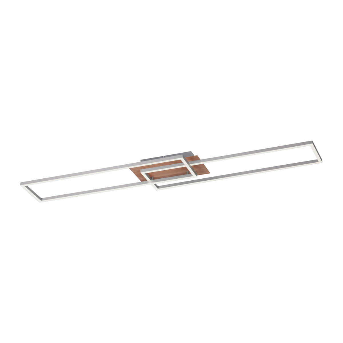 Just Light LED-Deckenleuchte IVEN 14019-78 stahlfarbig Metall B/H/T: ca. 25x7x110 cm 2 Brennstellen IVEN - stahlfarbig (25,00/7,00/110,00cm) - Just Light