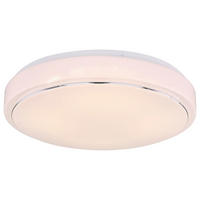 GLOBO Deckenleuchte 48408-24 weiß Opal Kunststoff Acryl H/D: ca. 8x38 cm LED-Deckenleuchte_Kalle - weiß/Opal (38,00/8,00cm) - GLOBO
