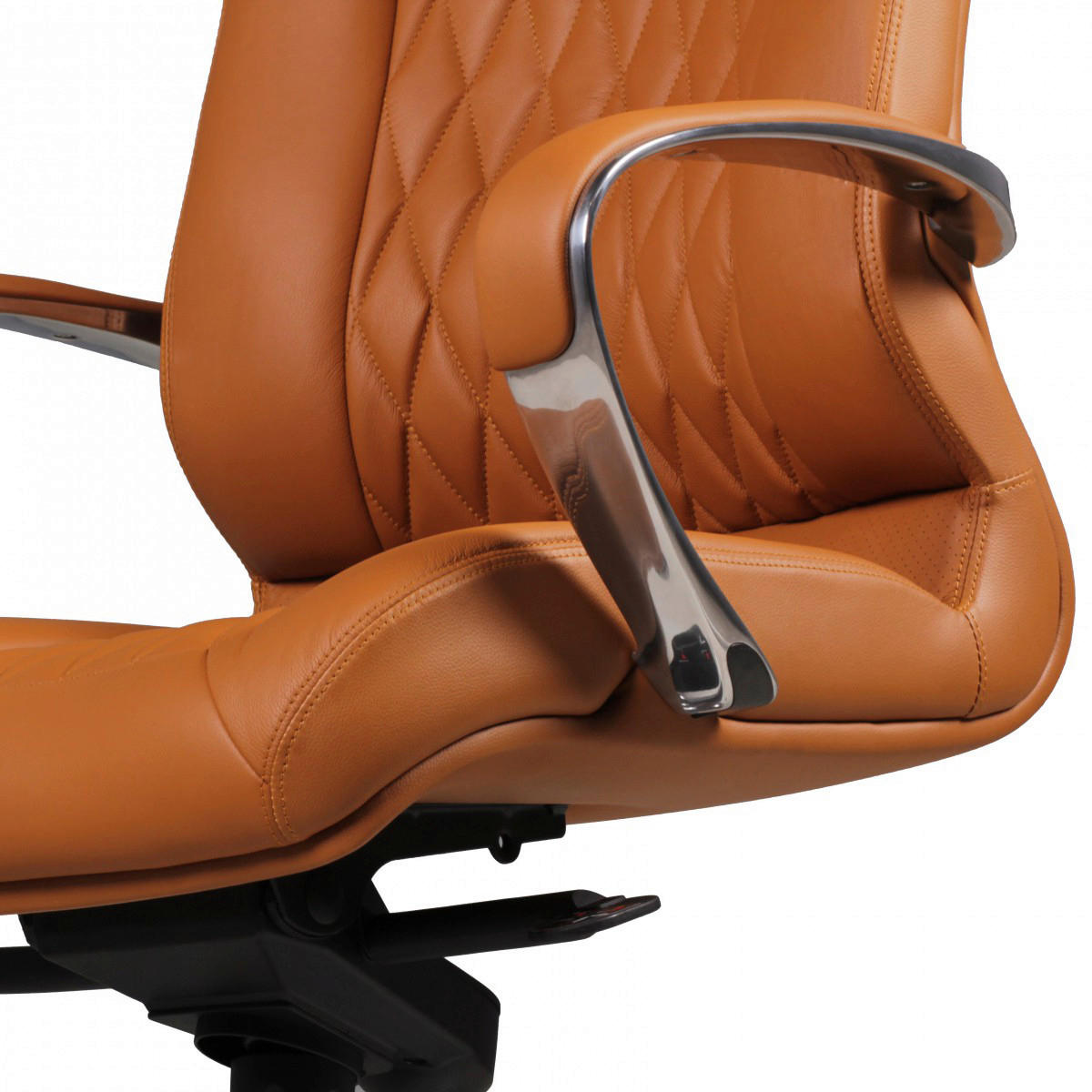 Drehstuhl braun Leder Bürostuhl MONTEREY - braun (67,00/136,00/70,00cm) - Amstyle