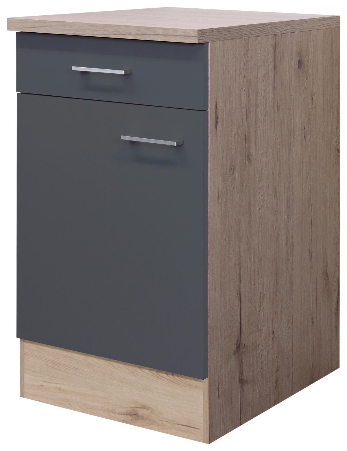 Unterschrank Morena grau matt B/H/T: ca. 50x85x60 cm Morena - Eiche/Basalt (50,00/85,00/60,00cm) - Flex-Well