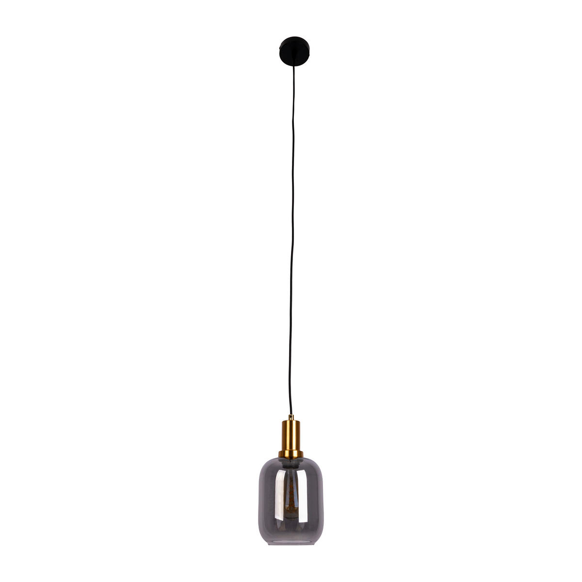 Näve Leuchten Pendelleuchte schwarz Metall Glas B/H/T/D: ca. 21,2x150x21,2x21,2 cm E27 1 Brennstellen FUMO - schwarz (21,20/150,00/21,20cm) - Näve Leuchten
