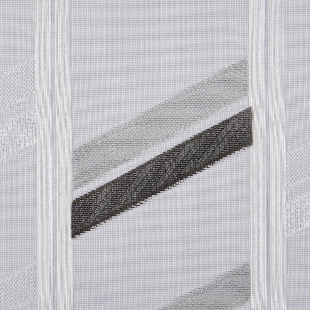 Scheibengardinen-Meterware weiß H: ca. 90 cm Scheibengardine - weiß/schwarz (90,00cm)