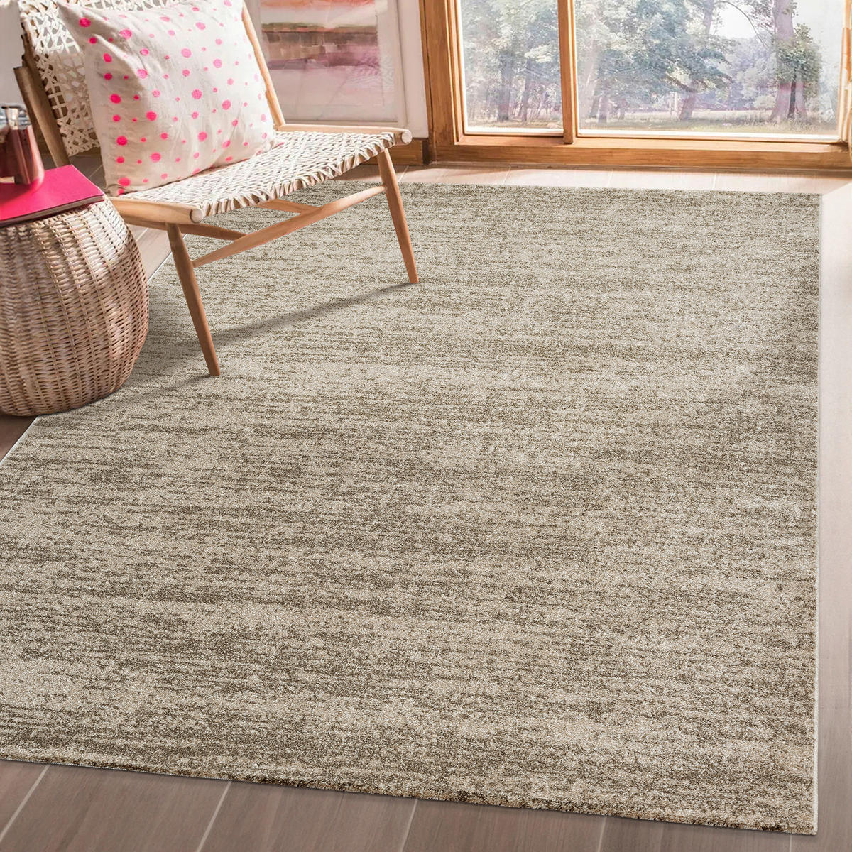 Sanat Kurzflorteppich OSLO beige B/L: ca. 160x230 cm OSLO - beige (160,00/230,00cm) - Sanat