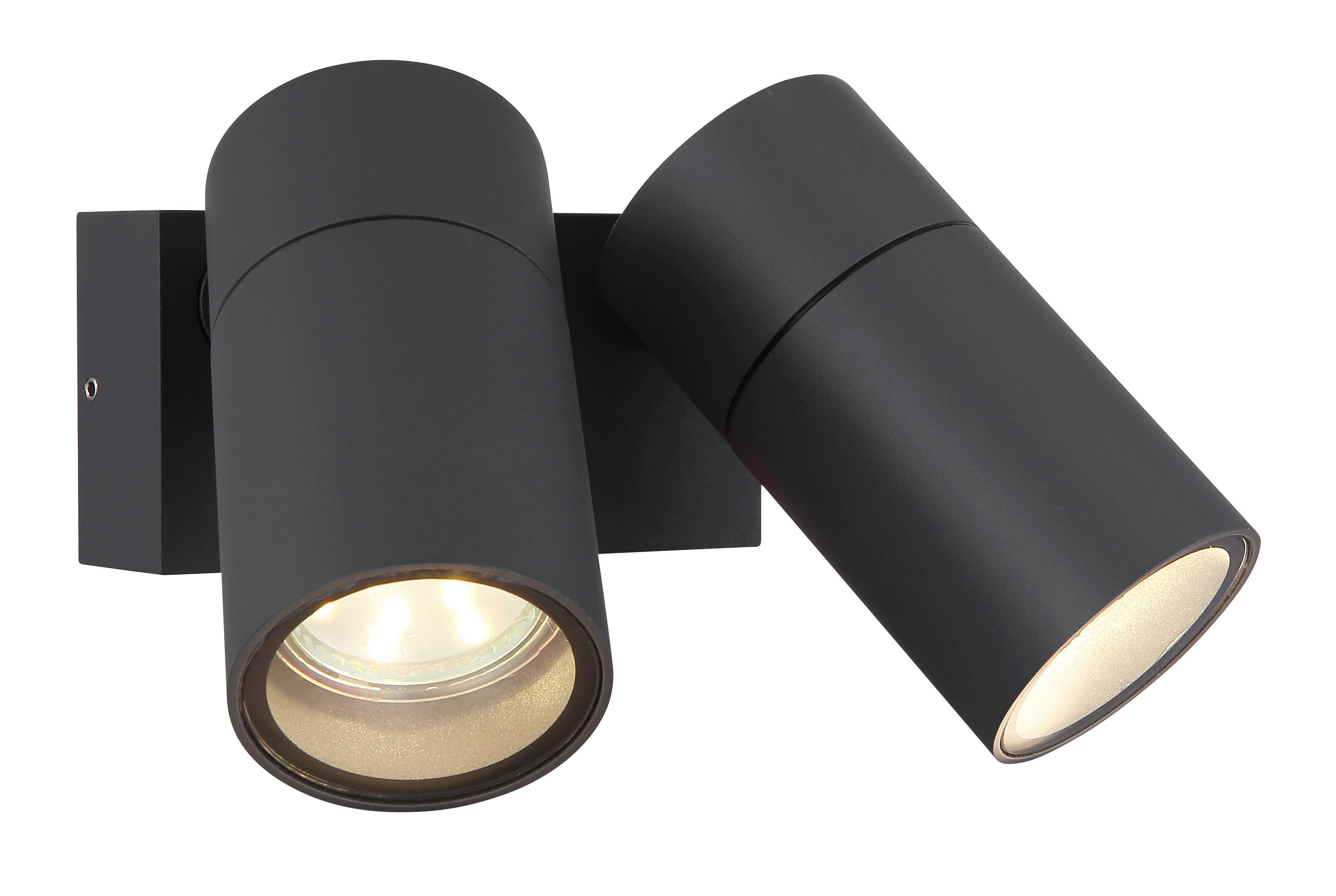 Außenleuchte anthrazit transparent schwarz B/H/T: ca. 15x11,8x10,5 cm PIPER - schwarz/anthrazit (15,00/11,80/10,50cm) - GLOBO