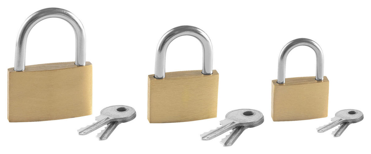 WERKZEYT Zylindervorhangschloss-Set 3 tlg. Zylinder-Vorhangschlossset_3tlg. - WERKZEYT