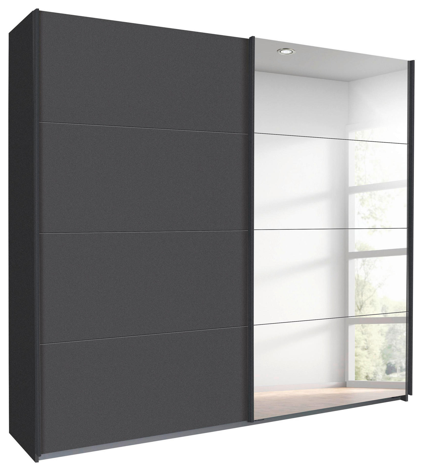 Schwebetürenschrank Quadra grau B/H/T: ca. 225x210x62 cm Quadra - grau (225,00/210,00/62,00cm)