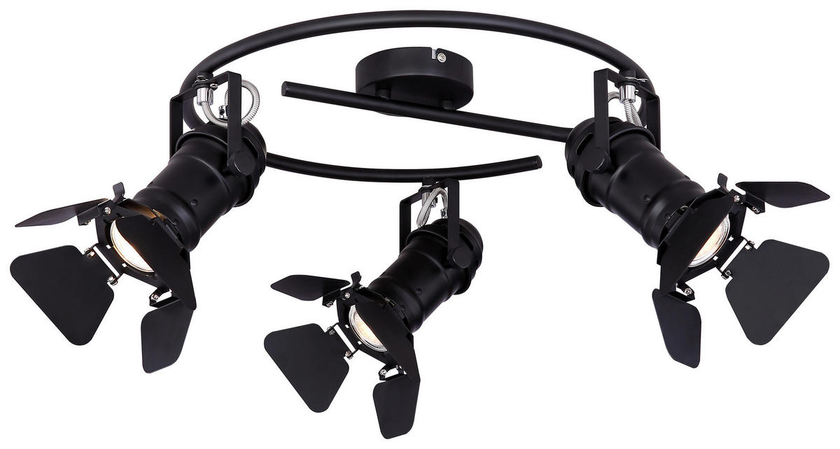 GLOBO Spotspirale 54650-3B Egon schwarz Metall H/D: ca. 27x40 cm GU10 3 Brennstellen Spots_3flg._Egon - schwarz (40,00/27,00cm) - GLOBO