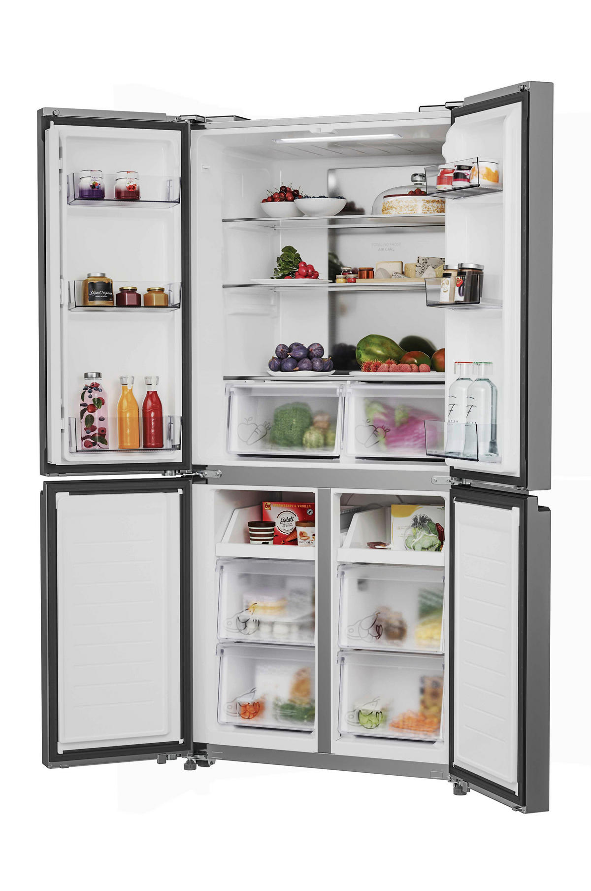 Hoover Multi-Door Kühl-/Gefrierkombination HHCR3818ENPL Edelstahloptik B/H/T: ca. 83,3x181,5x65 cm Multi-Door HHCR3818ENPL - Edelstahloptik (83,30/181,50/65,00cm) - Hoover
