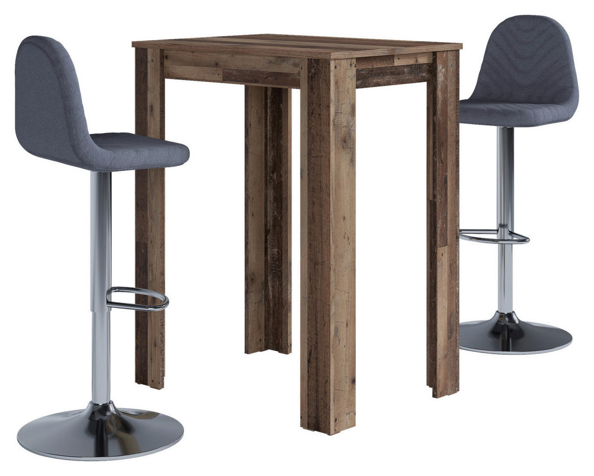 Bartisch NELE Eiche Old Wood Nachbildung Holzwerkstoff B/H/T: ca. 80x104x60 cm NELE - Eiche (80,00/104,00/60,00cm) - byLIVING
