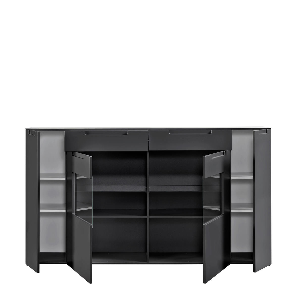 Highboard Mailand anthrazit matt MDF B/H/T: ca. 192x108x40 cm Mailand - anthrazit (192,00/108,00/40,00cm)