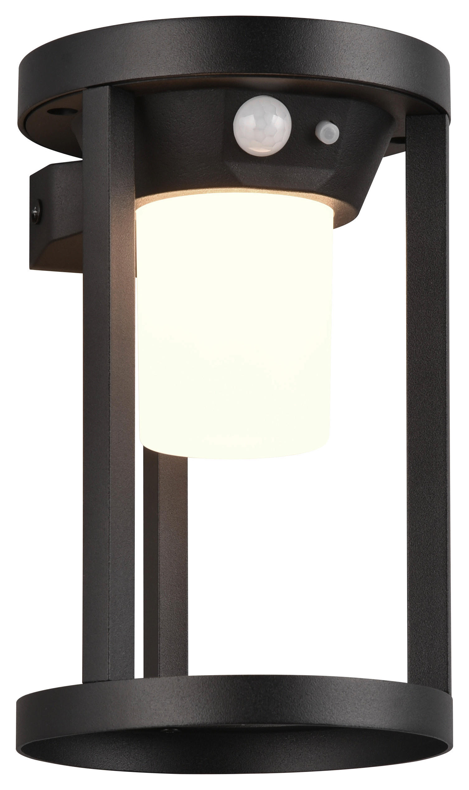 Solar-Wandleuchte 241069132 Carmo weiß schwarz Kunststoff Aluguss H/D: ca. 20x12 cm Carmo - weiß/schwarz (12,00/20,00cm) - Trio