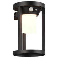 Solar-Wandleuchte 241069132 Carmo weiß schwarz Kunststoff Aluguss H/D: ca. 20x12 cm Carmo - weiß/schwarz (12,00/20,00cm) - Trio