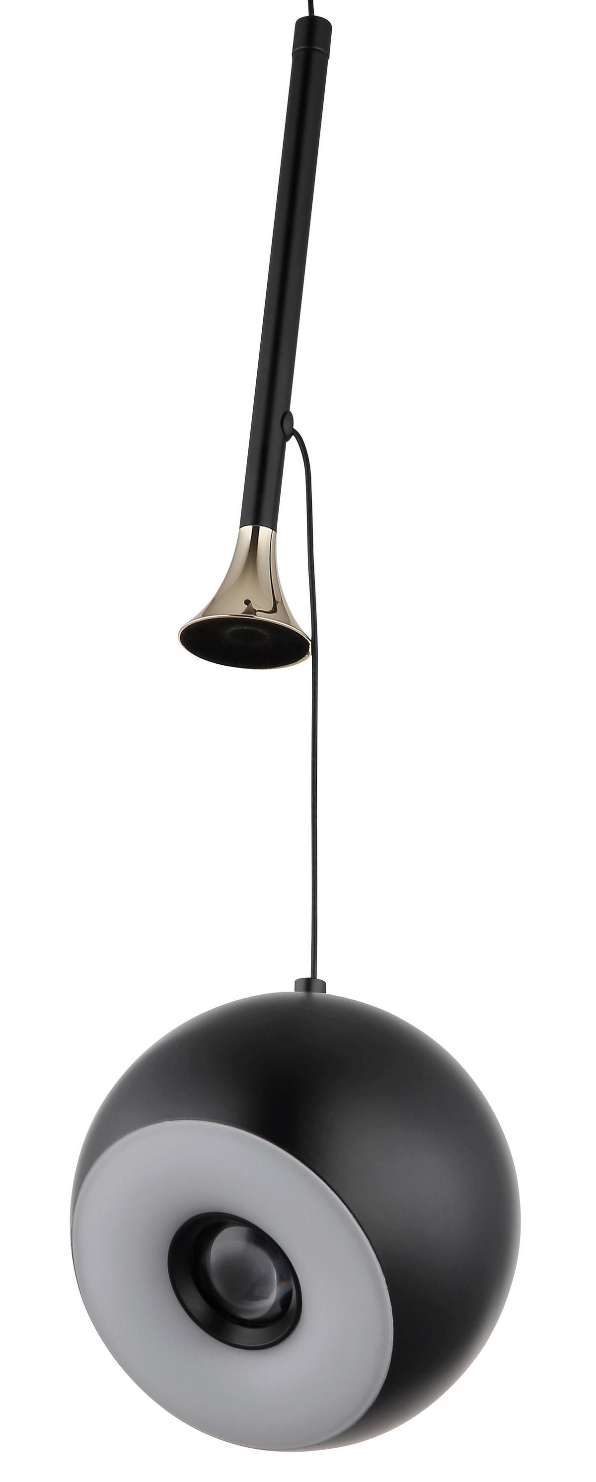 GLOBO Pendelleuchte mattschwarz gold Metall H/D: ca. 150x12 cm 1.0 Brennstellen DONOVAN - gold/mattschwarz (12,00/150,00cm) - GLOBO