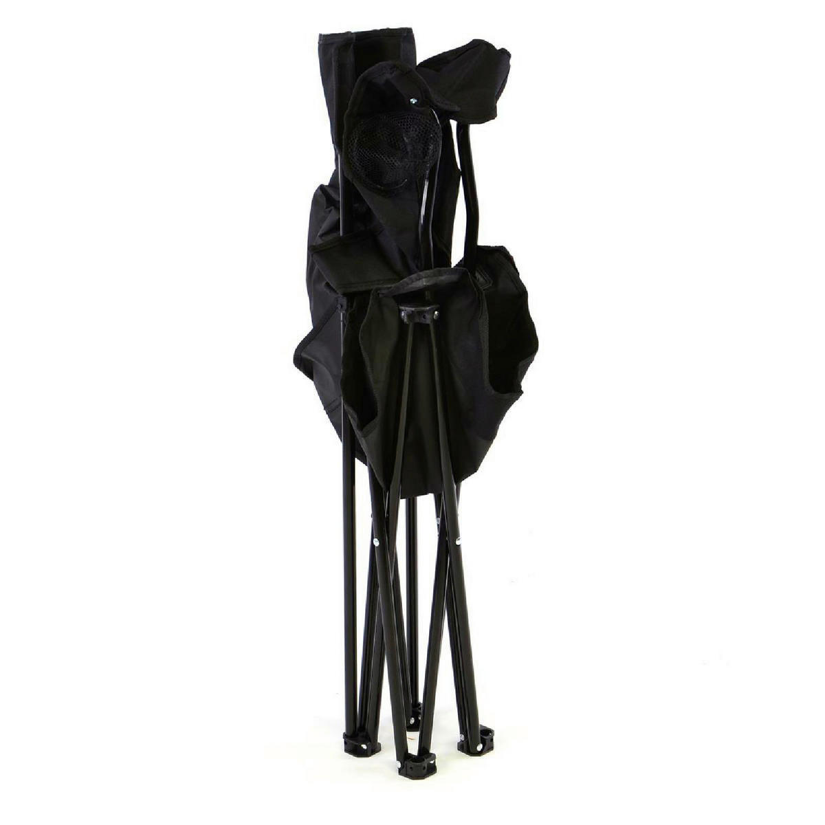 VCM Campingstuhl Set schwarz Polyester-Mischgewebe B/H/T: ca. 85x85x50 cm Campingstuhl_Set - schwarz (85,00/85,00/50,00cm) - VCM