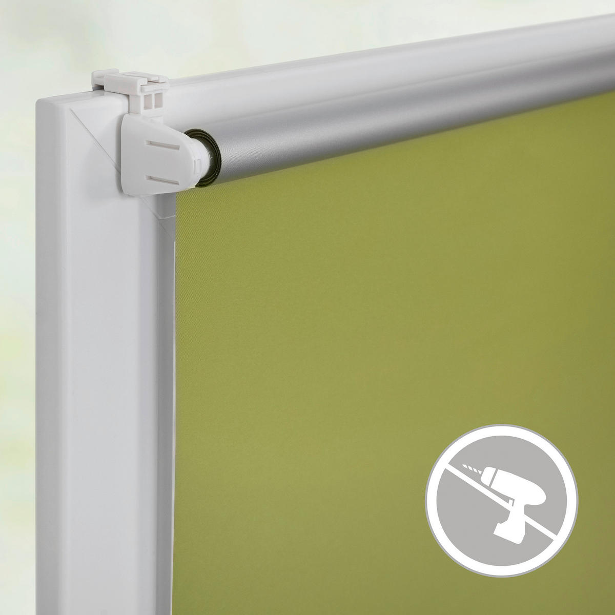 Thermo Klebe-/Klemmrollo Verdunklungsqualität grün B/L: ca. 50x150 cm Rollo_schnurlos_Thermo_VD_Klemmfix - grün (50,00/150,00cm) - LICHTBLICK